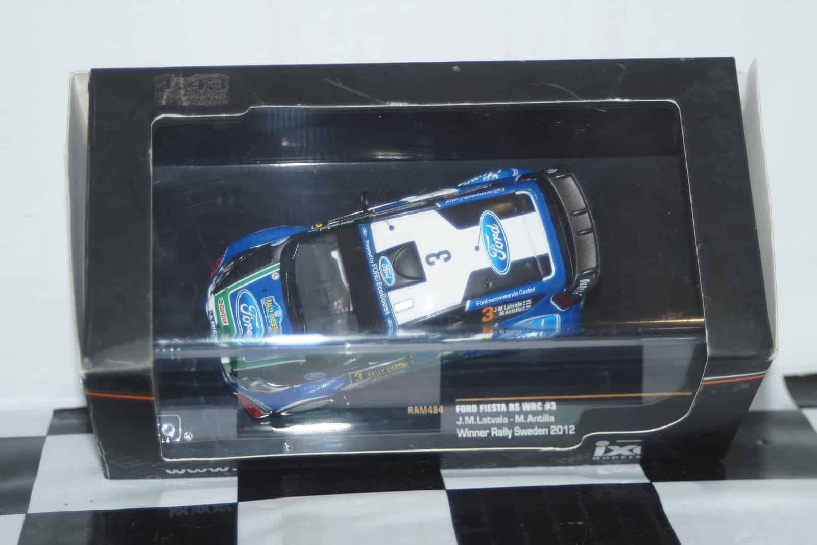 Ixo ford fiesta winner sweden rally 2012 j.m.latvala  diecast 1:43 ram484