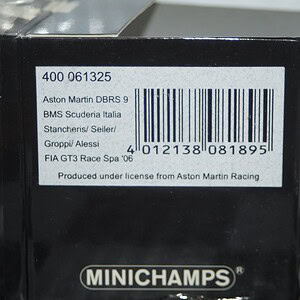 Minichamps aston martin dbrs9 gt3 spa 06 groppi 1:43 400061325