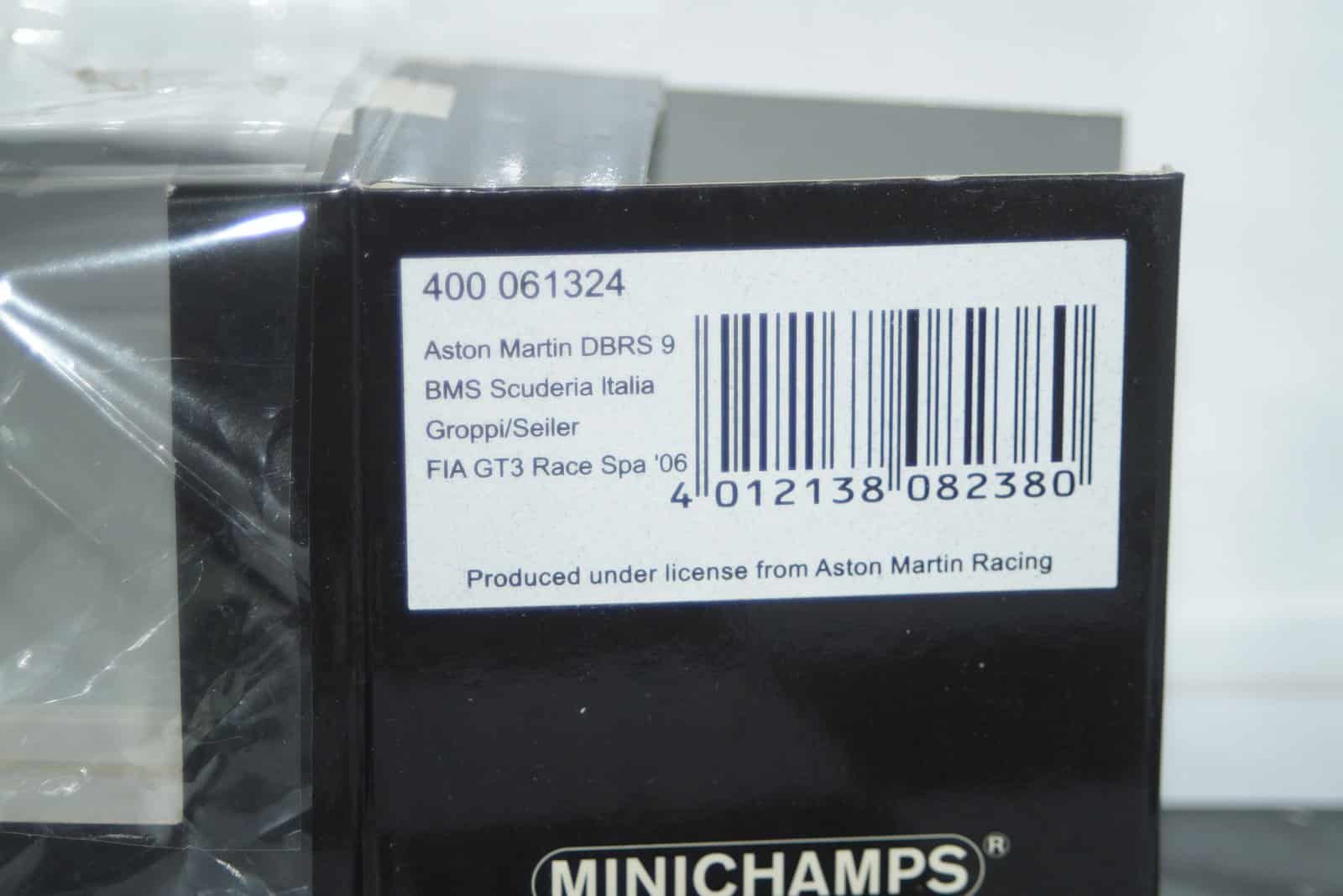 Minichamps aston martin dbrs9 gt3 spa 06 groppi 1:43 400061324