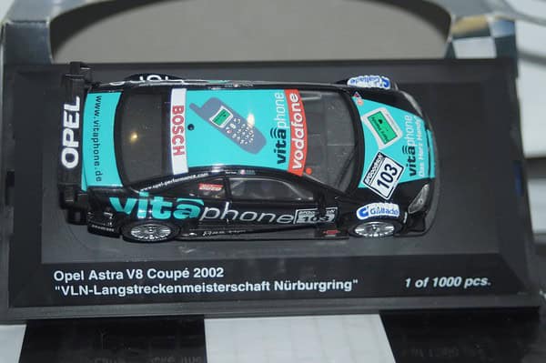 Schuco opel astra v8 coupe 2002 nurburgring test car 1:43 ref 04883