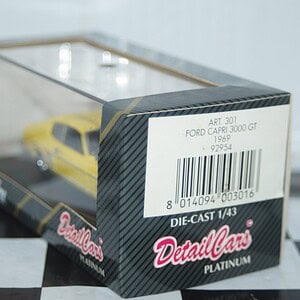 Detail cars ford capri 3000 gt 1969 in yellow 1:43 art301
