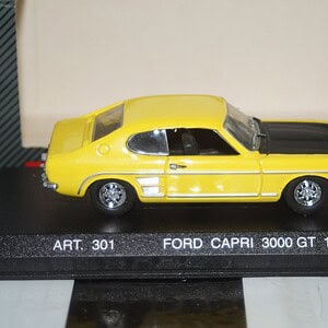 Detail cars ford capri 3000 gt 1969 in yellow 1:43 art301