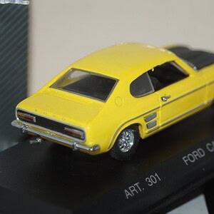 Detail cars ford capri 3000 gt 1969 in yellow 1:43 art301
