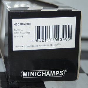 Minichamps bmw 3.5 csl norisring drm 1975 h.stuck 1:43 430 752930