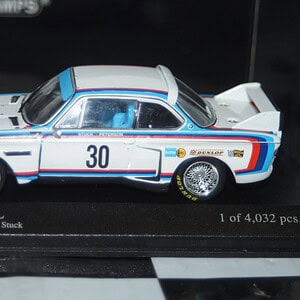 Minichamps bmw 3.5 csl norisring drm 1975 h.stuck 1:43 430 752930