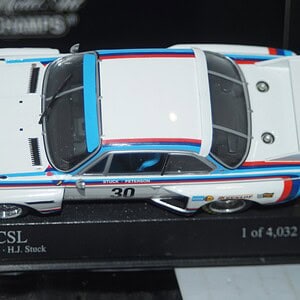 Minichamps bmw 3.5 csl norisring drm 1975 h.stuck 1:43 430 752930