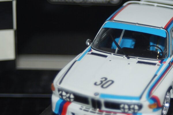 Minichamps bmw 3.5 csl norisring drm 1975 h.stuck 1:43 430 752930