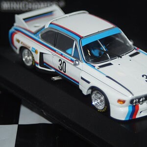 Minichamps bmw 3.5 csl norisring drm 1975 h.stuck 1:43 430 752930