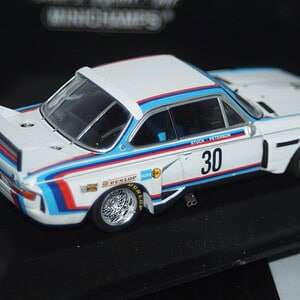 Minichamps bmw 3.5 csl norisring drm 1975 h.stuck 1:43 430 752930