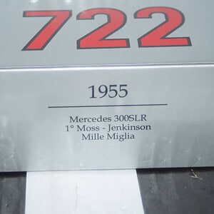 Brumm mercedes 300 slr moss-jenkinson mille miglia 1:43 s20/17