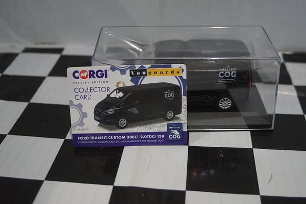 Vanguards ford transit in black "the smallest cog" 1/43 ref  va15105