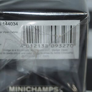 Minichamps dodge viper cabrio silver 1/43rd scale 400144034