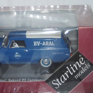 Starline opel rekord p2 caravan 1960 bv-aral in 1:43 scale 9581999560627