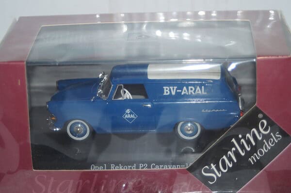 Starline opel rekord p2 caravan 1960 bv-aral in 1:43 scale 9581999560627