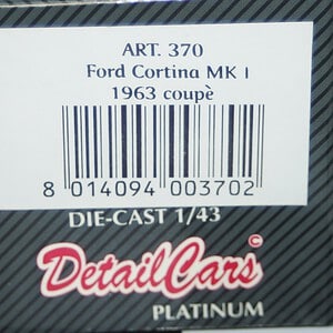 Detail cars ford cortina mk1 1963 coupe 1:43 art370