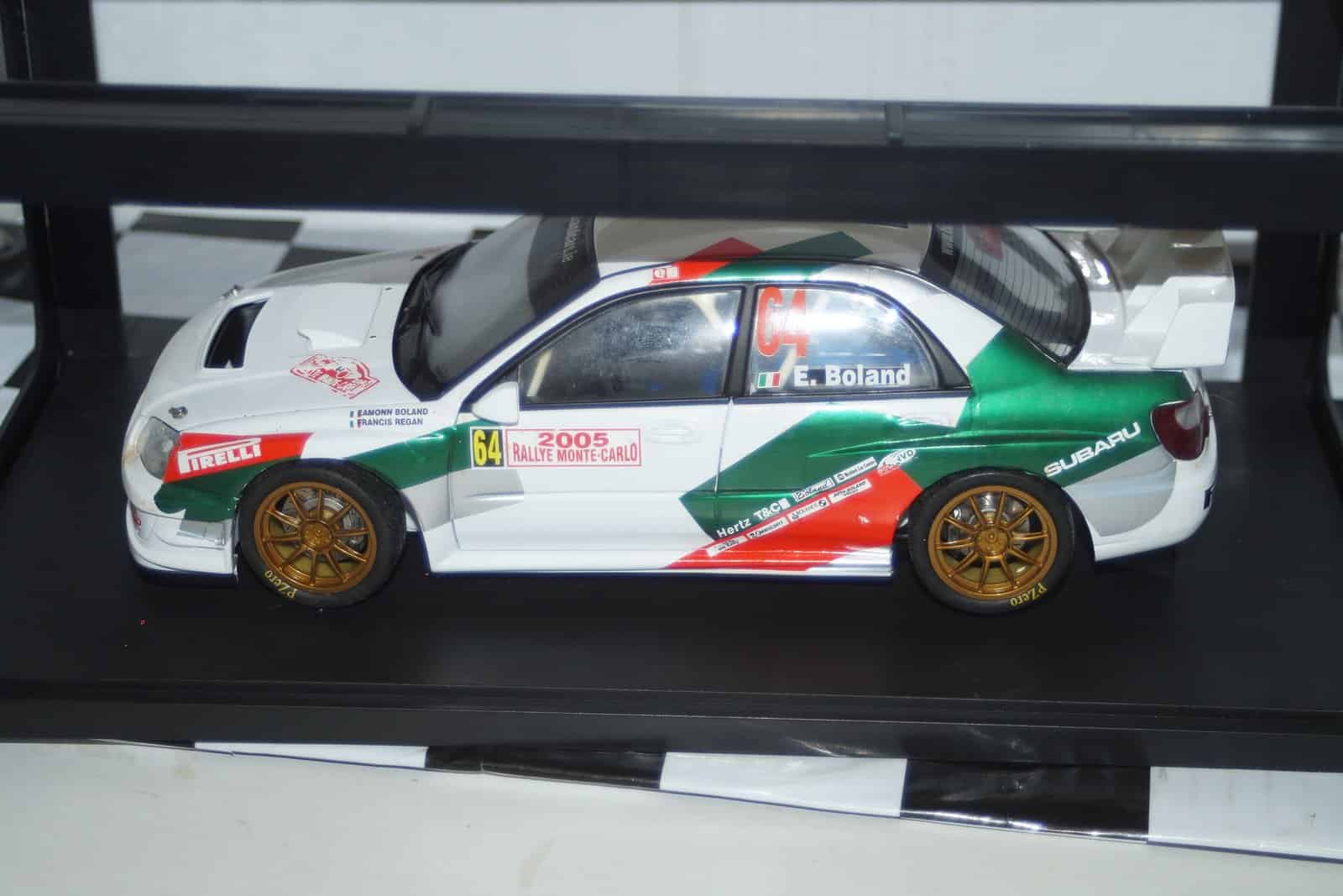 Autoart subaru impreza code 3 driven by boland #64 1:18 diecast