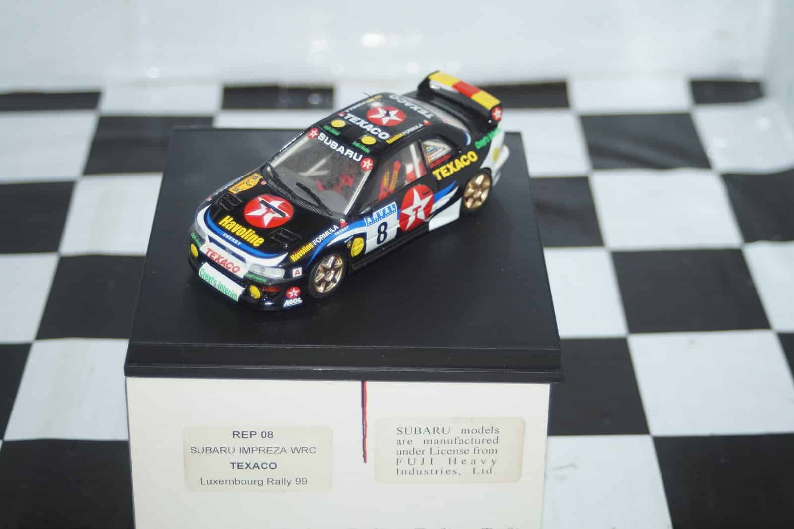 TROFEU Subaru Impreza WRC Code 3 "Texaco" Luxembourg Rally #8 ref REP 08 1/43