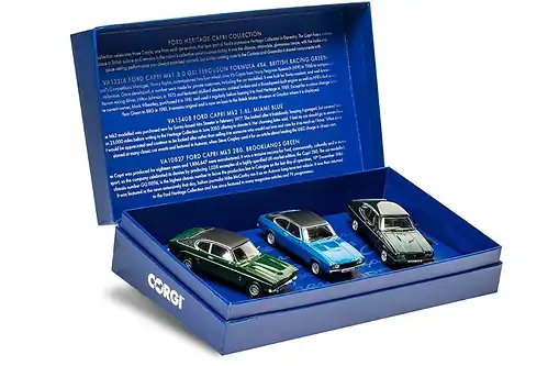 Corgi vanguards ford capri x 3 heritage collection set 1/43 ref vc01303