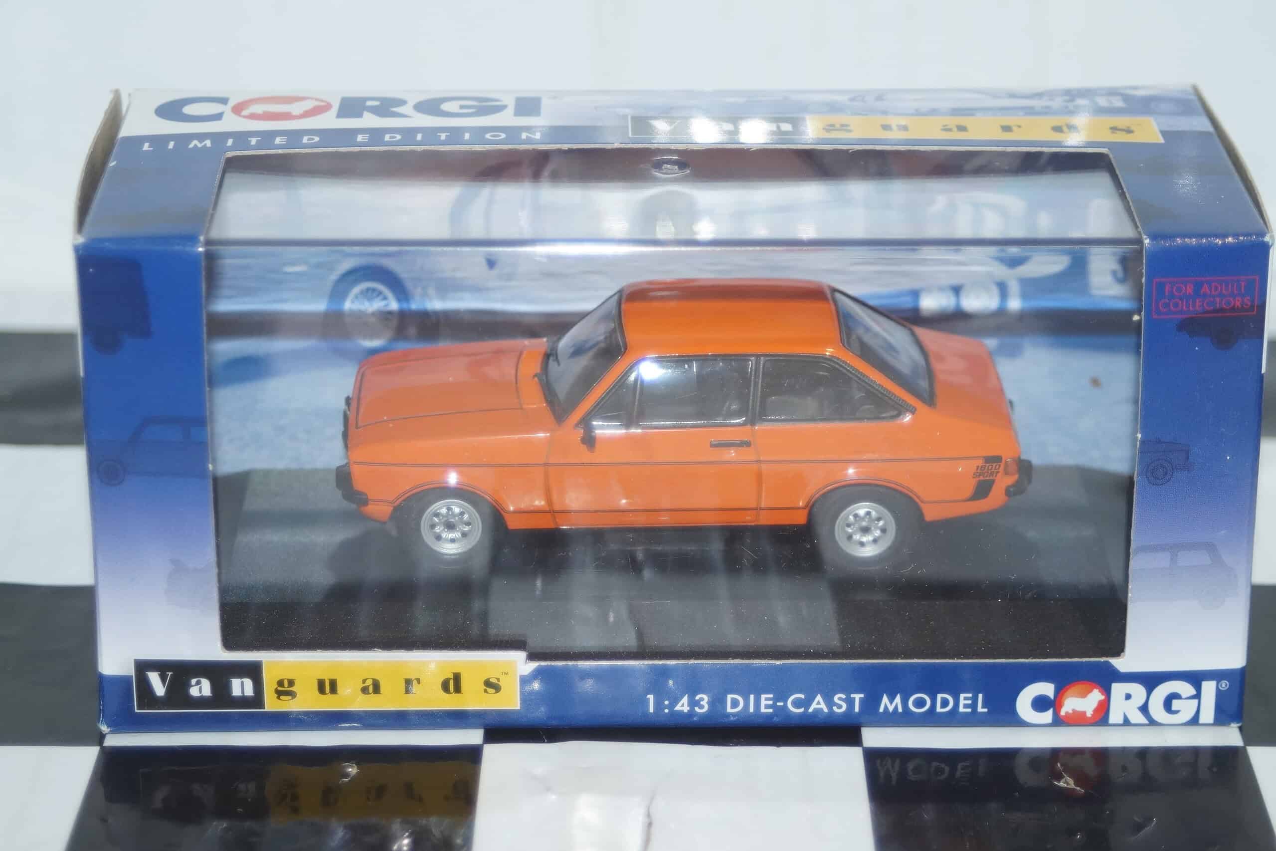 Vanguards corgi ford escort mk2 1600 sport orange 1/43 ref va12617