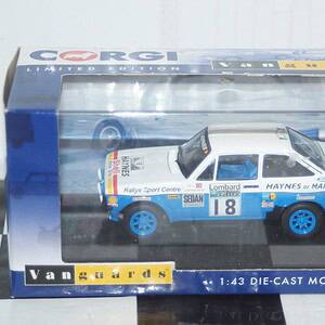 Corgi vanguards ford escort mk2 rs1800 1979 lombard rally va12610 1:43