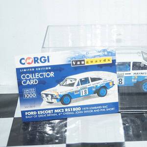 Corgi vanguards ford escort mk2 rs1800 1979 lombard rally va12610 1:43