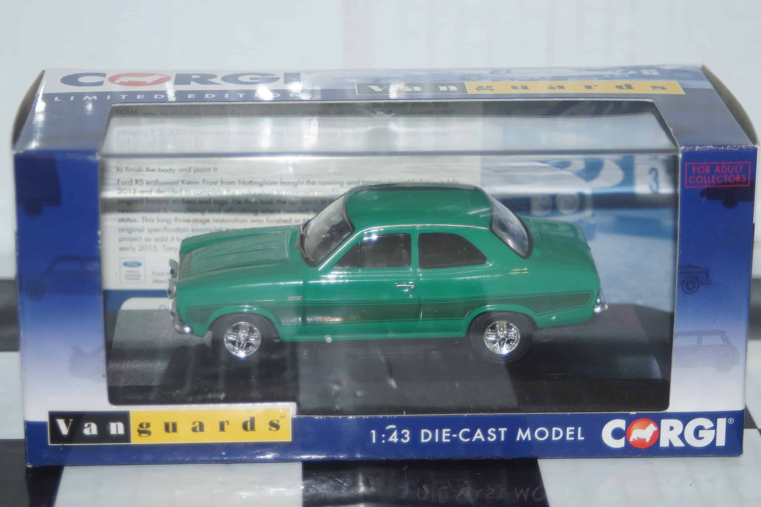 Corgi vanguards ford escort mk1 rs2000 modena green ref va09522 1:43