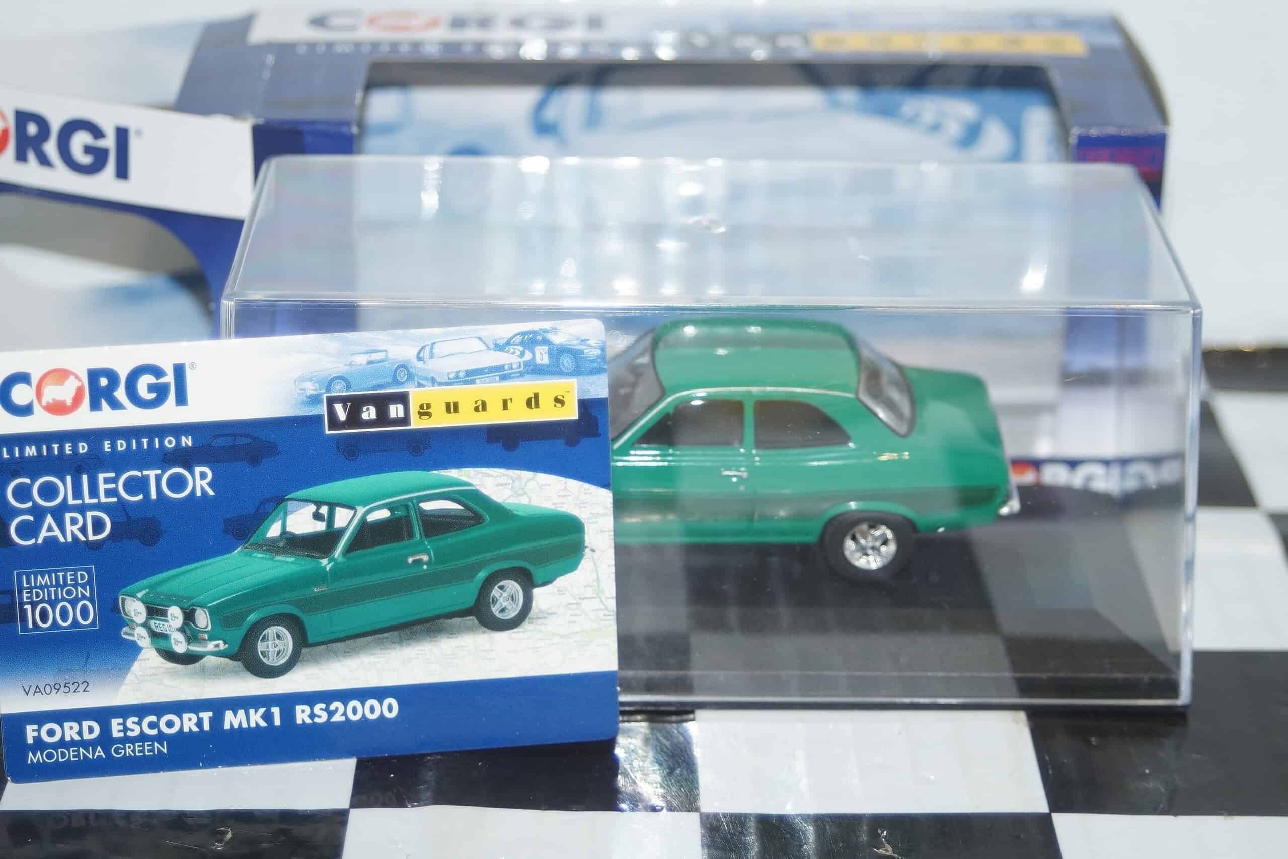 Corgi vanguards ford escort mk1 rs2000 modena green ref va09522 1:43