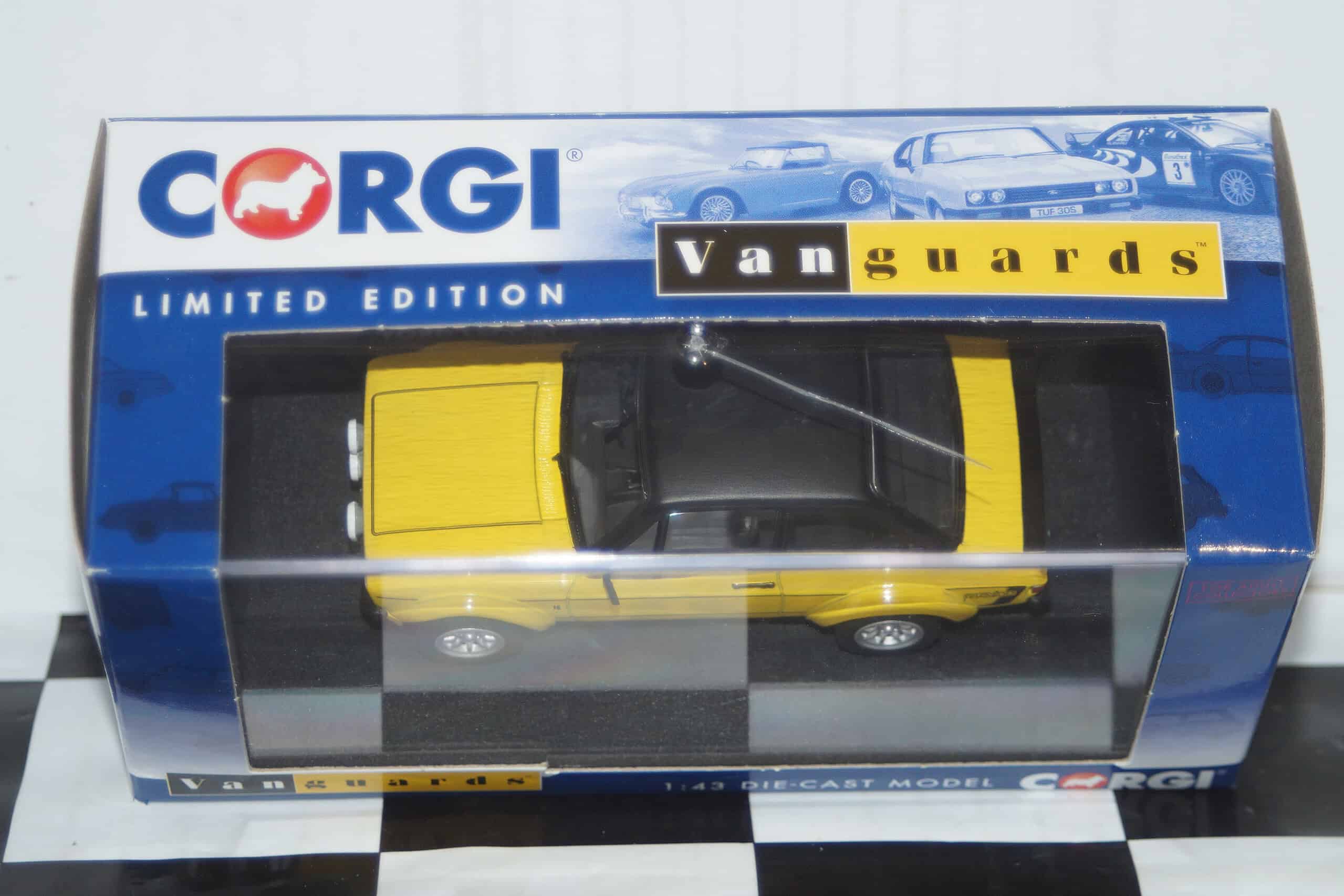 Corgi vanguards ford escort mk2 rs mexico signal yellow ref va12612 1:43