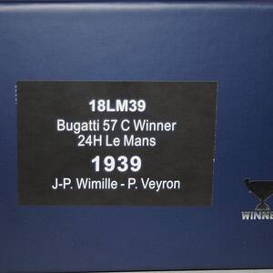 Bugatti 57 g #2 winner le mans 1937 18lm37 1:18 spark resin (copy)