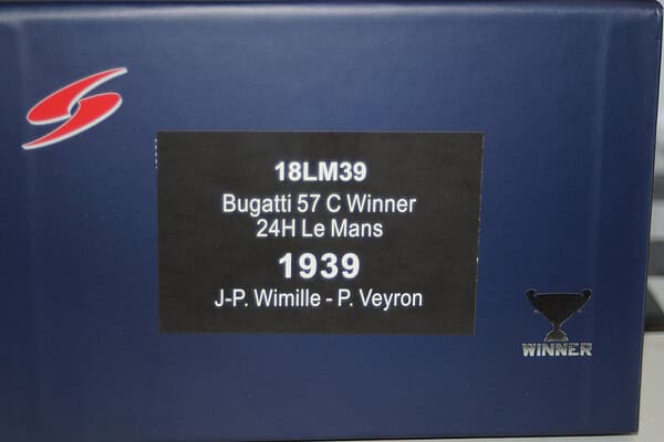 Bugatti 57 g #2 winner le mans 1937 18lm37 1:18 spark resin (copy)
