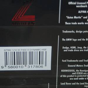 Gt spirit land rover defender 90 p400x - dynamix in black 1:18 resin gt992