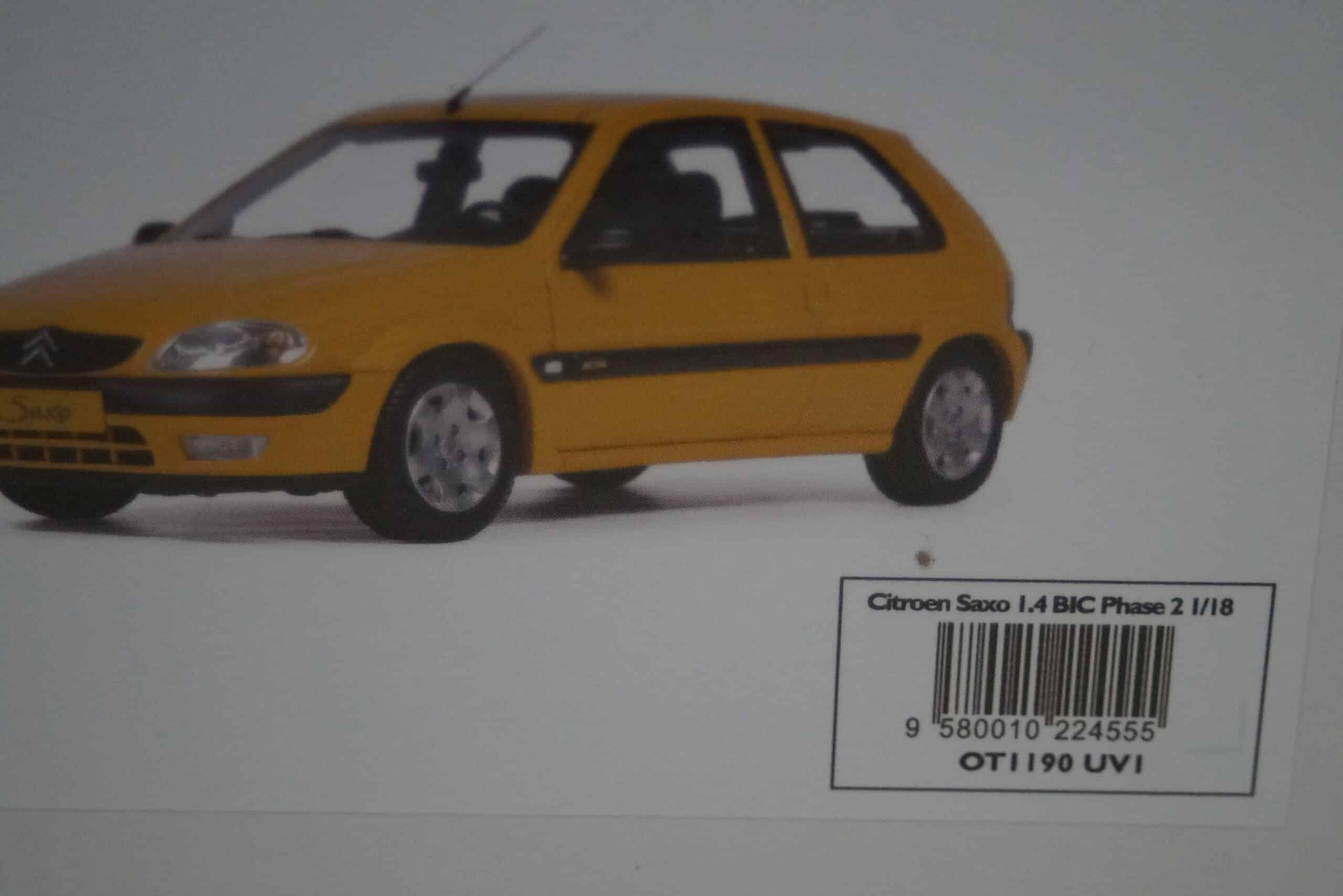 Otto citroen saxo 1.4 bic phase 2 orange mango 2000 1:18 ot1190