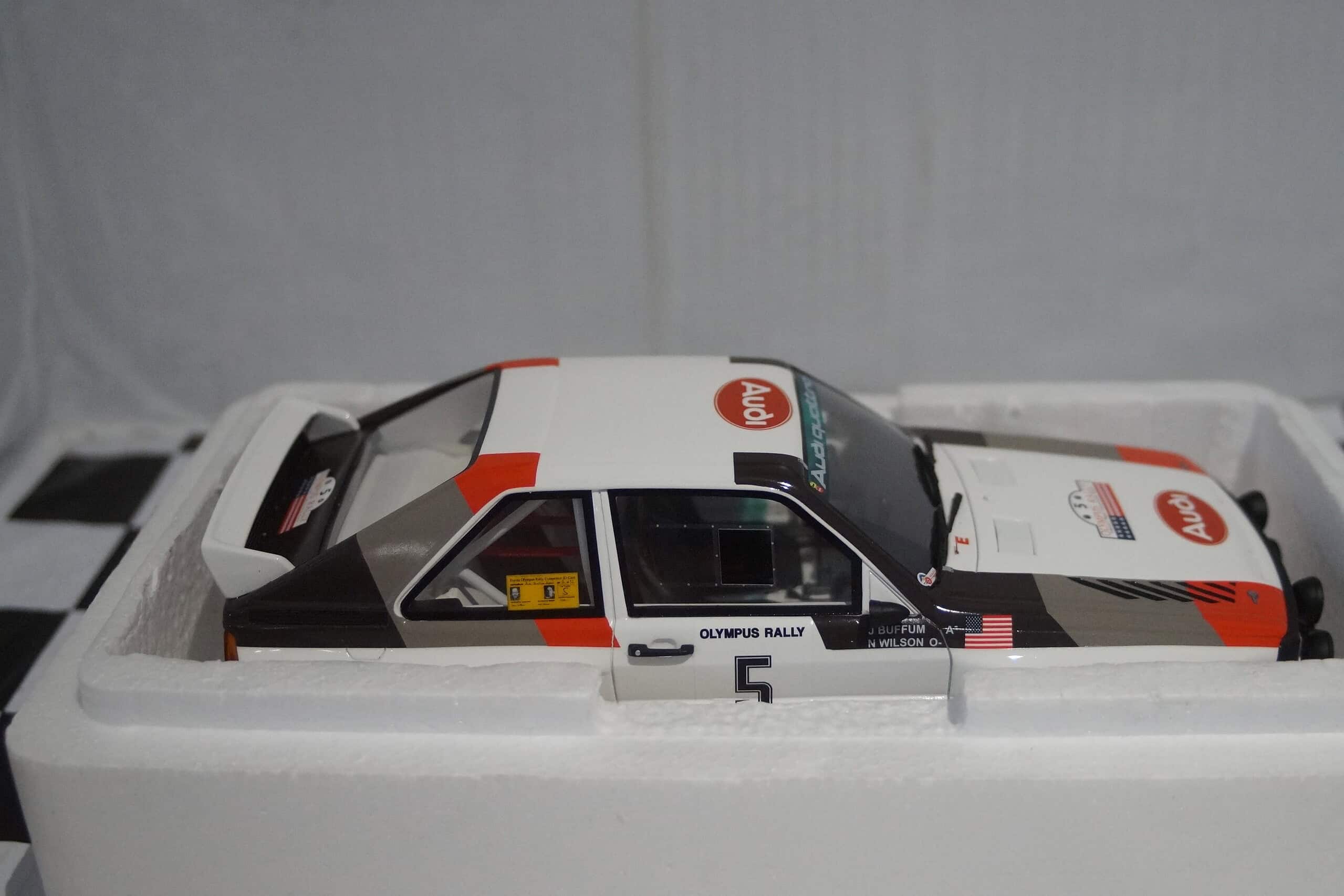 Otto audi sport quattro rally olympus 1986 #5 baffum / wilson 1:18 ot1159