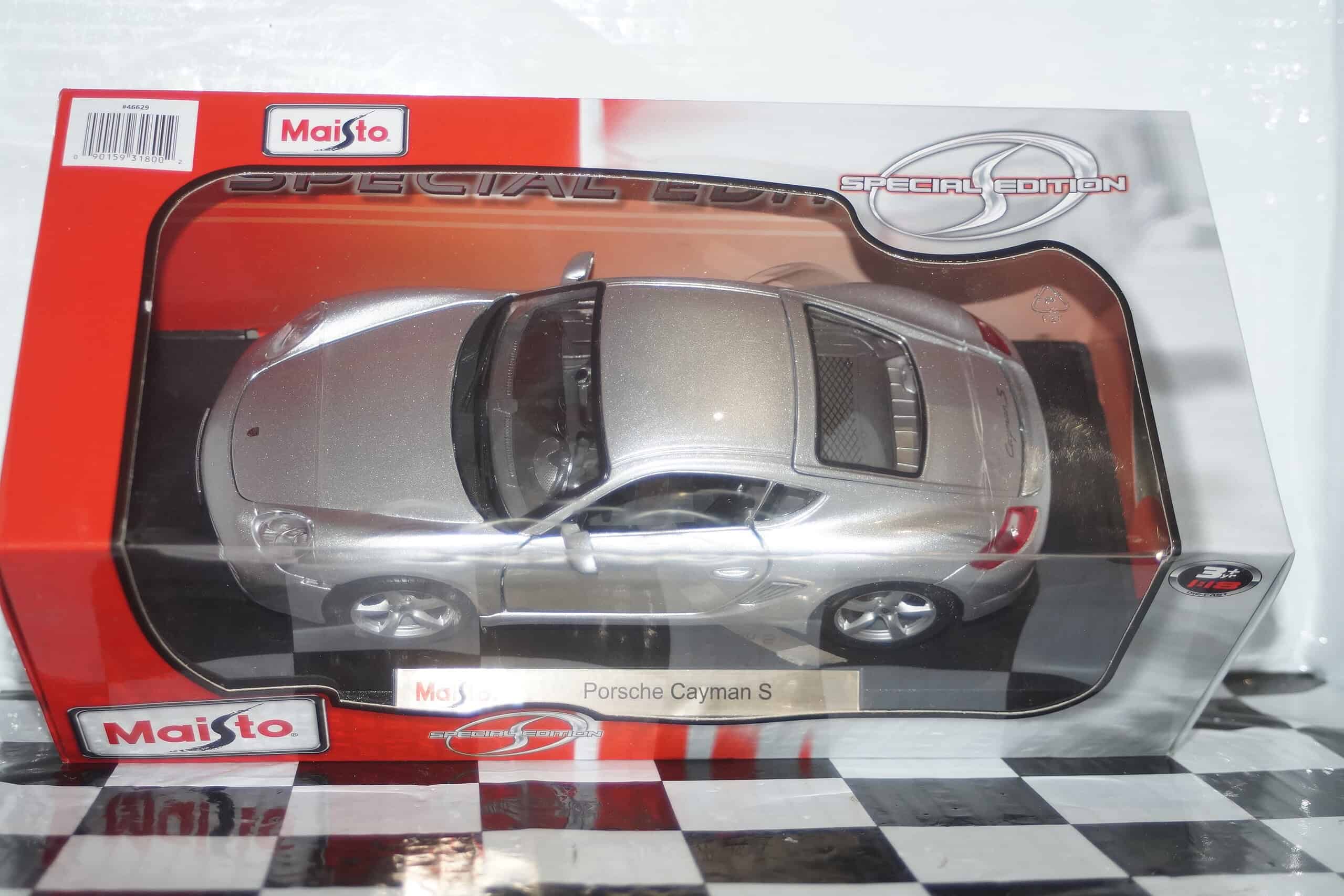 Maisto porsche cayman s silver 1:18th ref 46629
