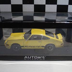 Autoart porsche 911 carrera rs 2.7 1973 yellow 1:18 diecast 78053