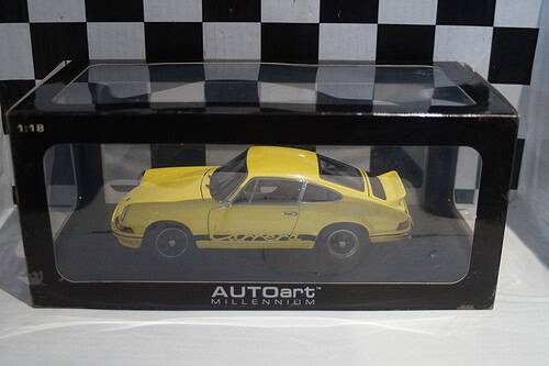 Autoart porsche 911 carrera rs 2.7 1973 yellow 1:18 diecast 78053