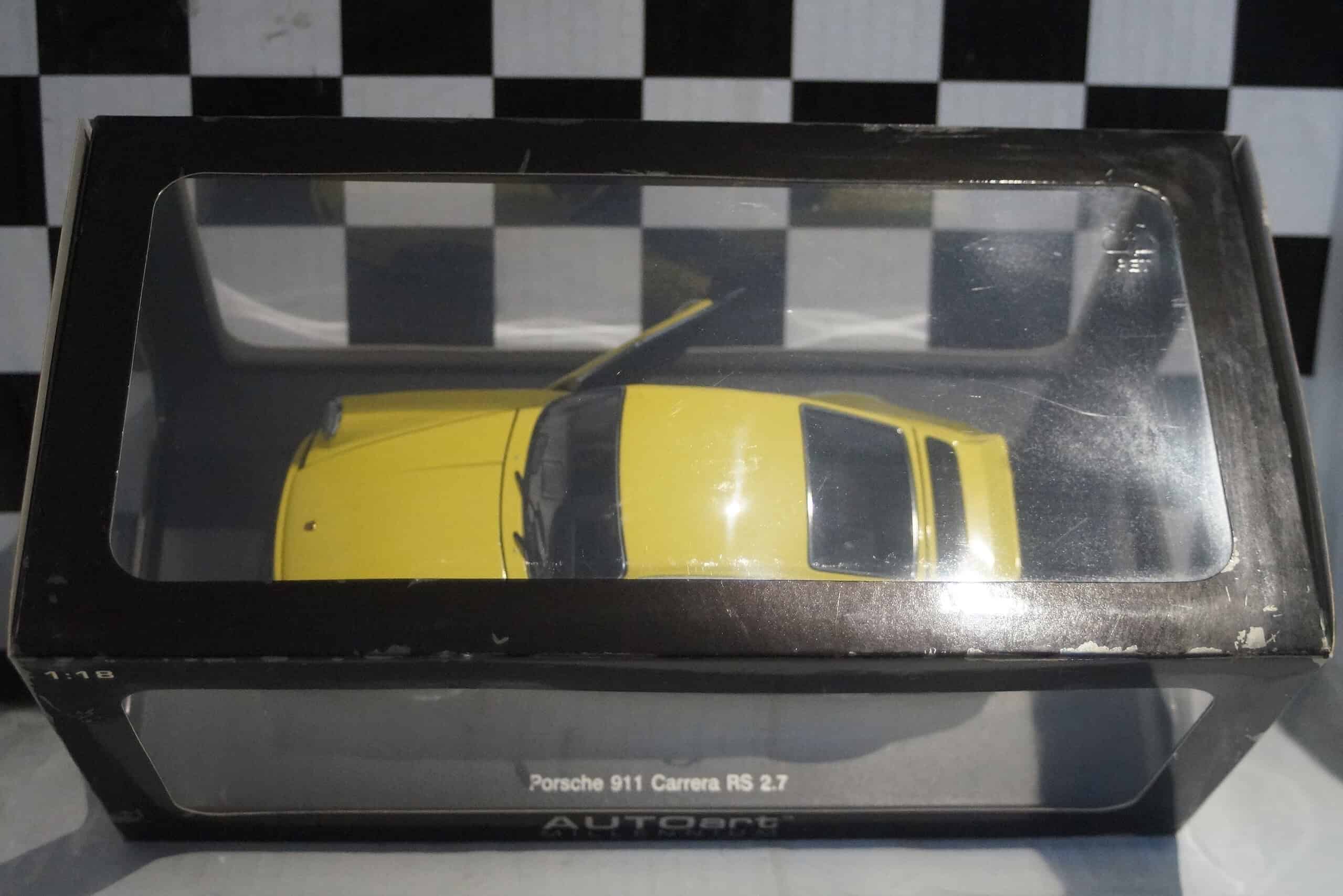 Autoart porsche 911 carrera rs 2.7 1973 yellow 1:18 diecast 78053