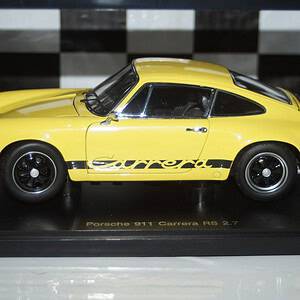 Autoart porsche 911 carrera rs 2.7 1973 yellow 1:18 diecast 78053