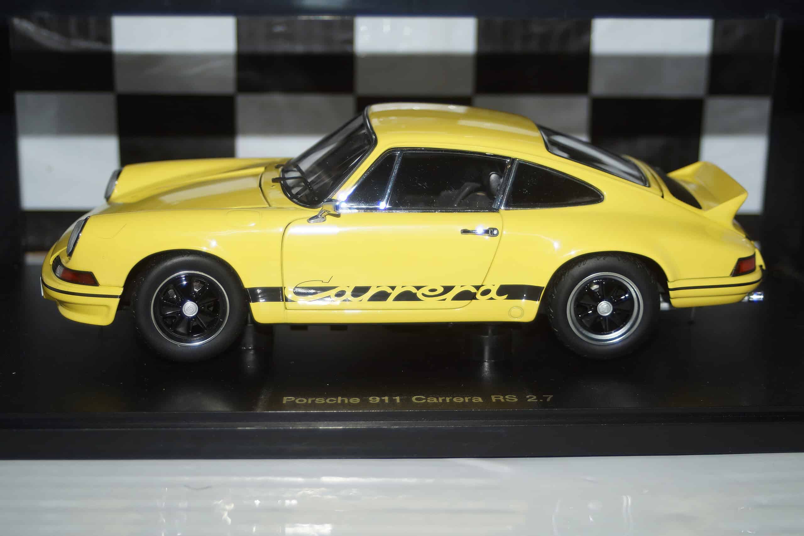 Autoart porsche 911 carrera rs 2.7 1973 yellow 1:18 diecast 78053