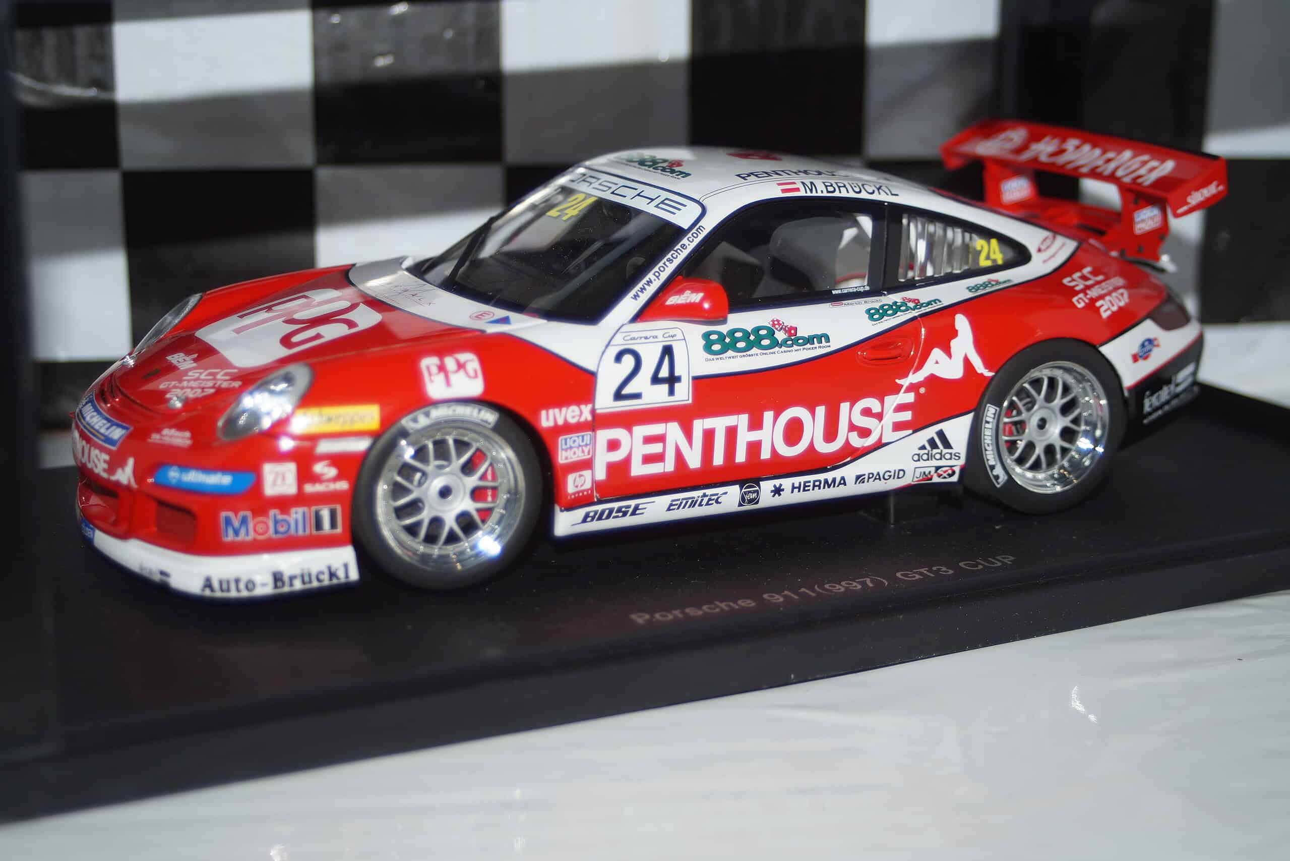 Autoart porsche 911 (997) gt3 cup 2007 1:18 diecast 80784