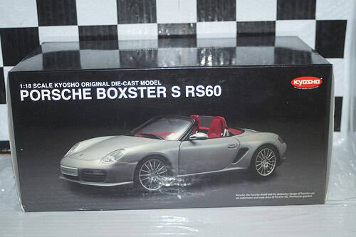 Kyosho porsche boxster s rs60 silver 08382s 1:18