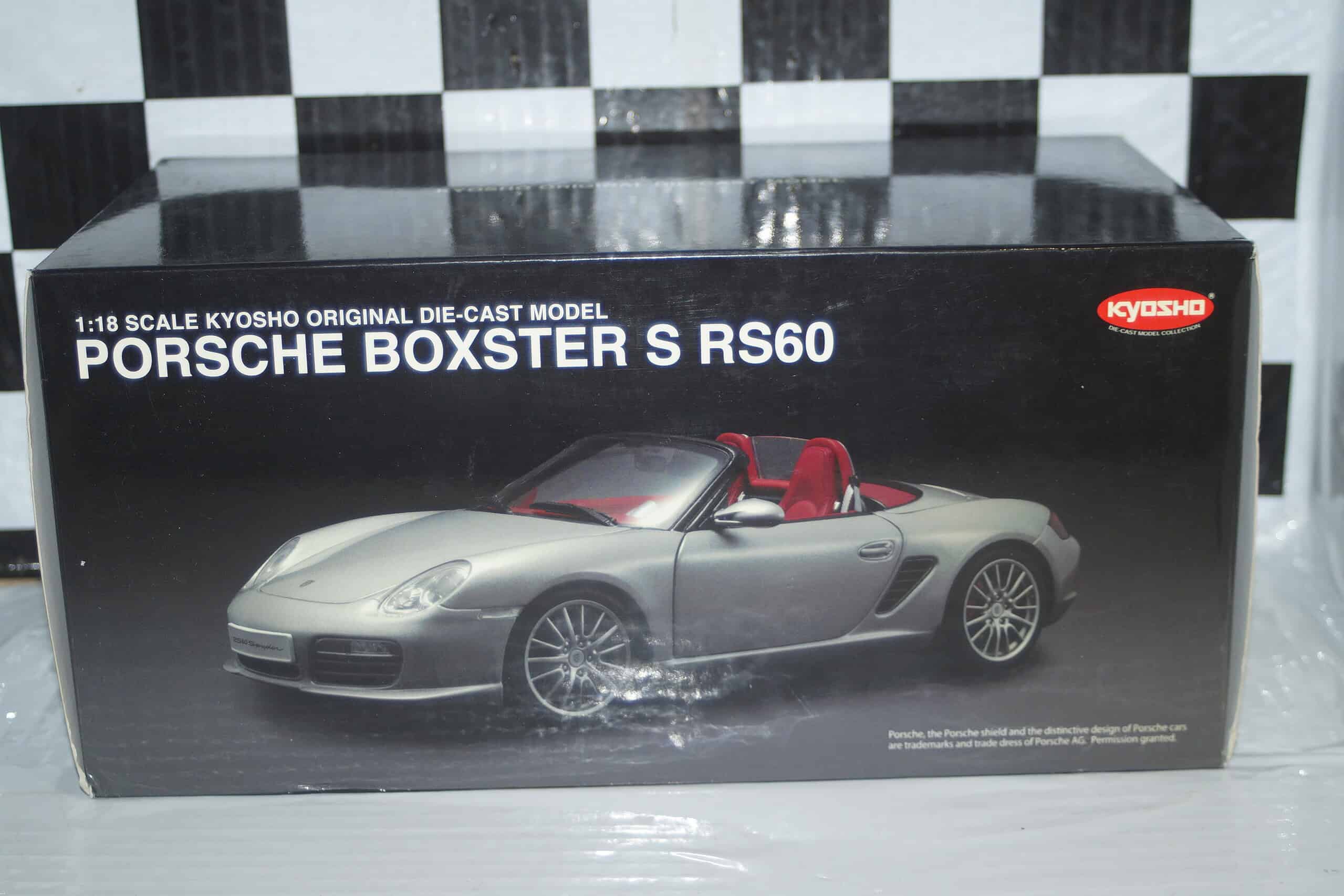 Kyosho porsche boxster s rs60 silver 08382s 1:18