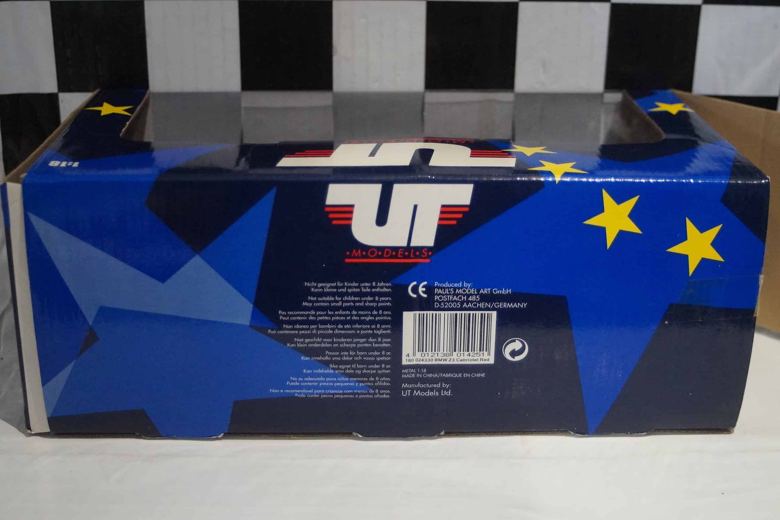 Ut models bmw z3 cabriolet red 1:18 180 0243309