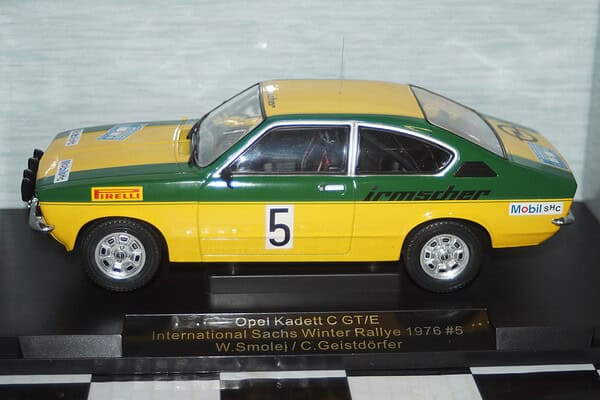Model car group opel kadett c gt/e sachs rally 1976 ref mcg18650r 1:18th