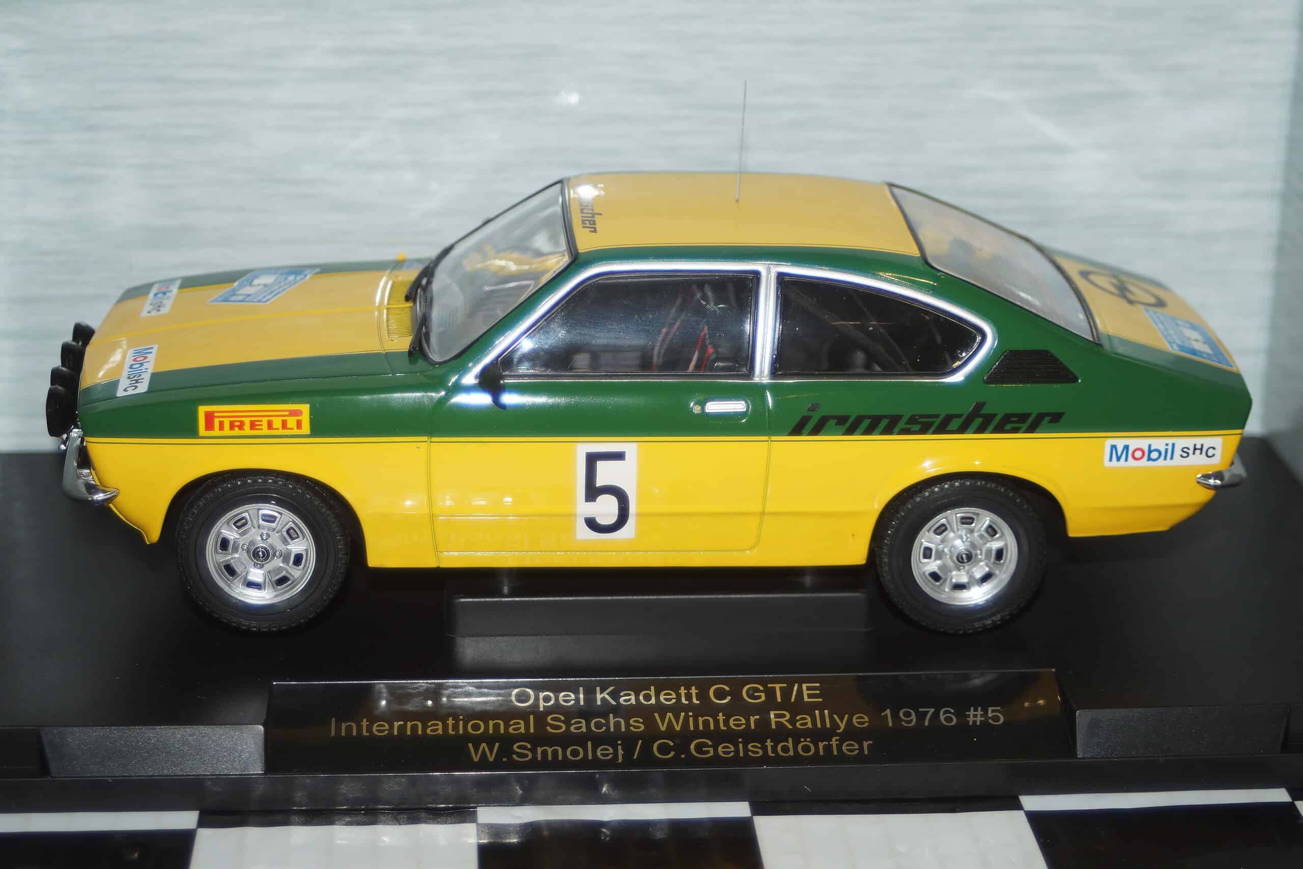 Model car group opel kadett c gt/e sachs rally 1976 ref mcg18650r 1:18th