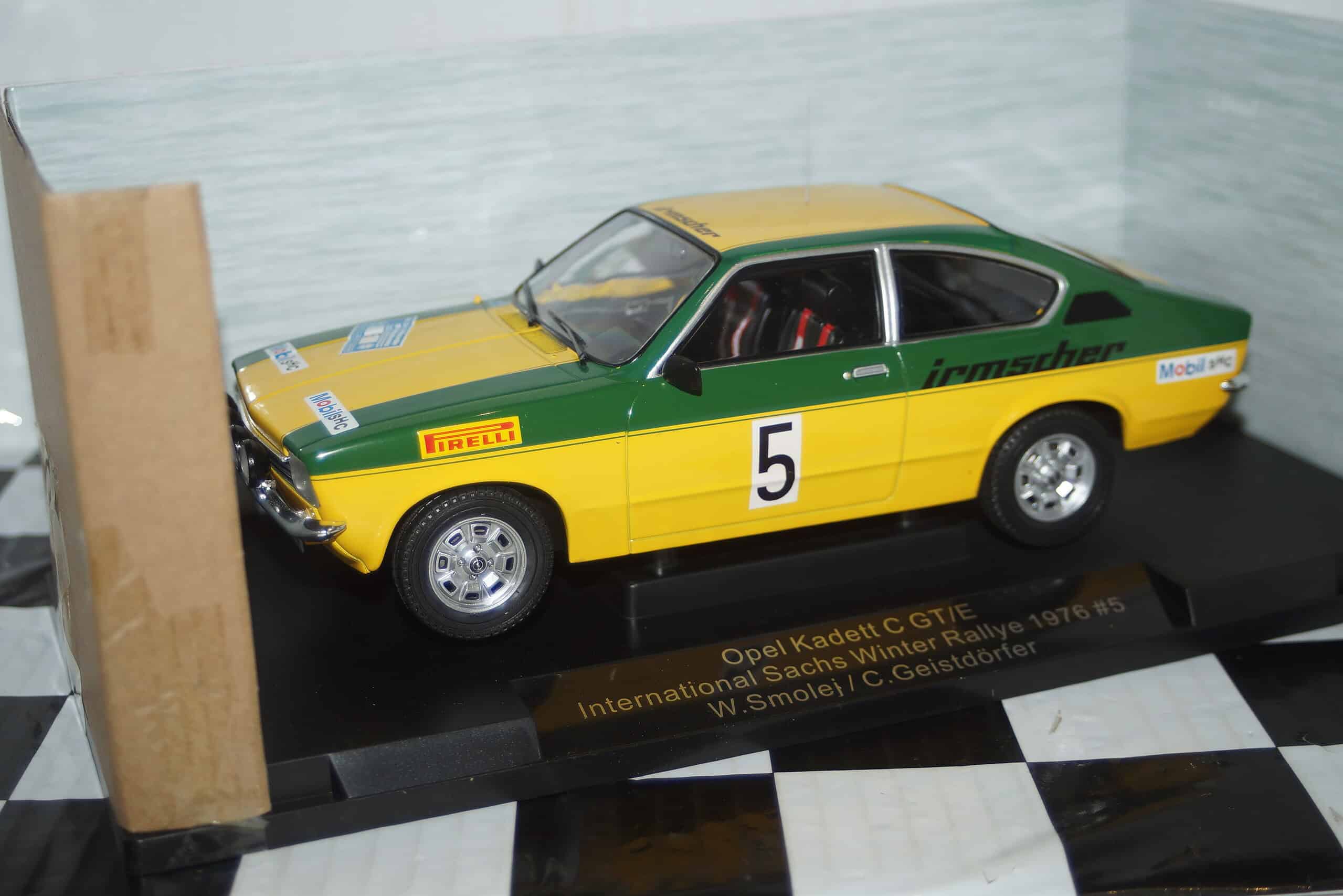 Model car group opel kadett c gt/e sachs rally 1976 ref mcg18650r 1:18th
