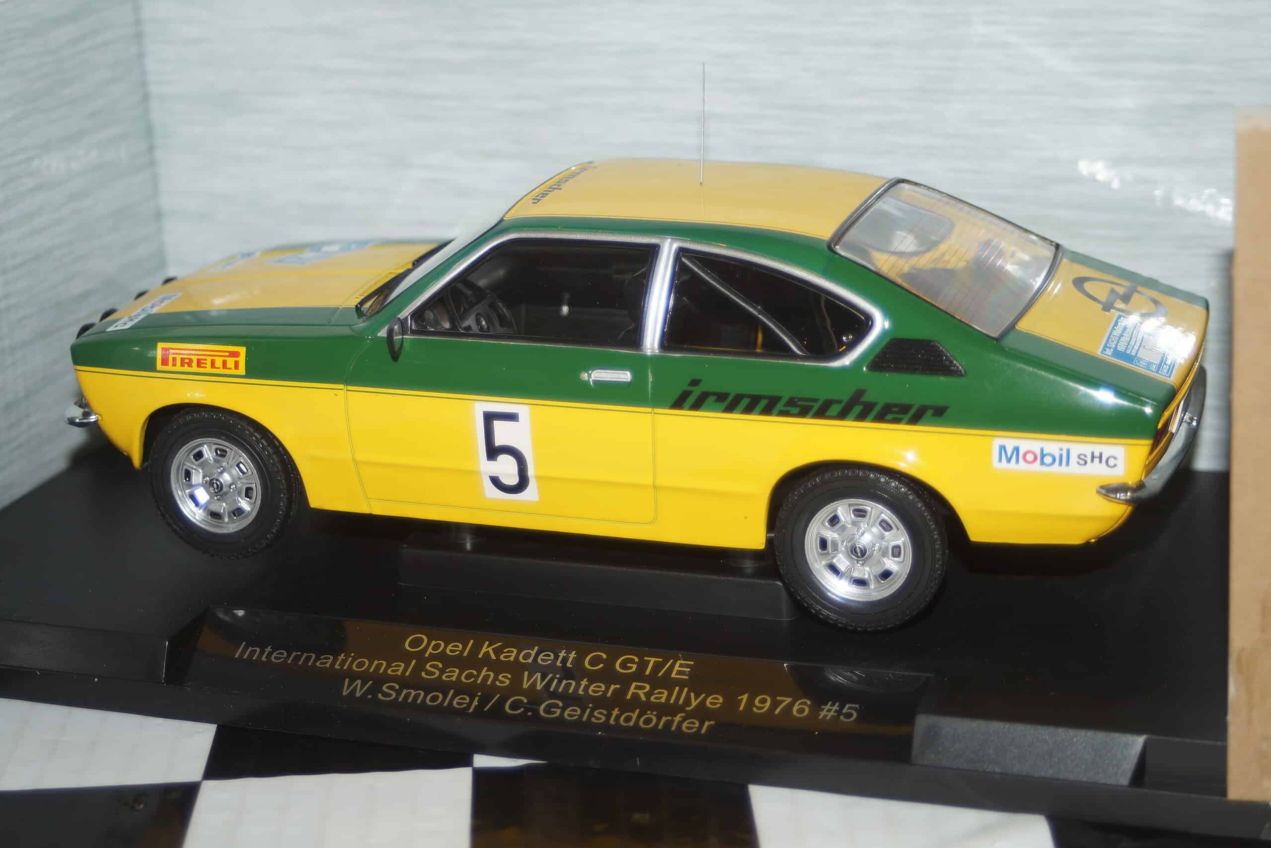 Model car group opel kadett c gt/e sachs rally 1976 ref mcg18650r 1:18th