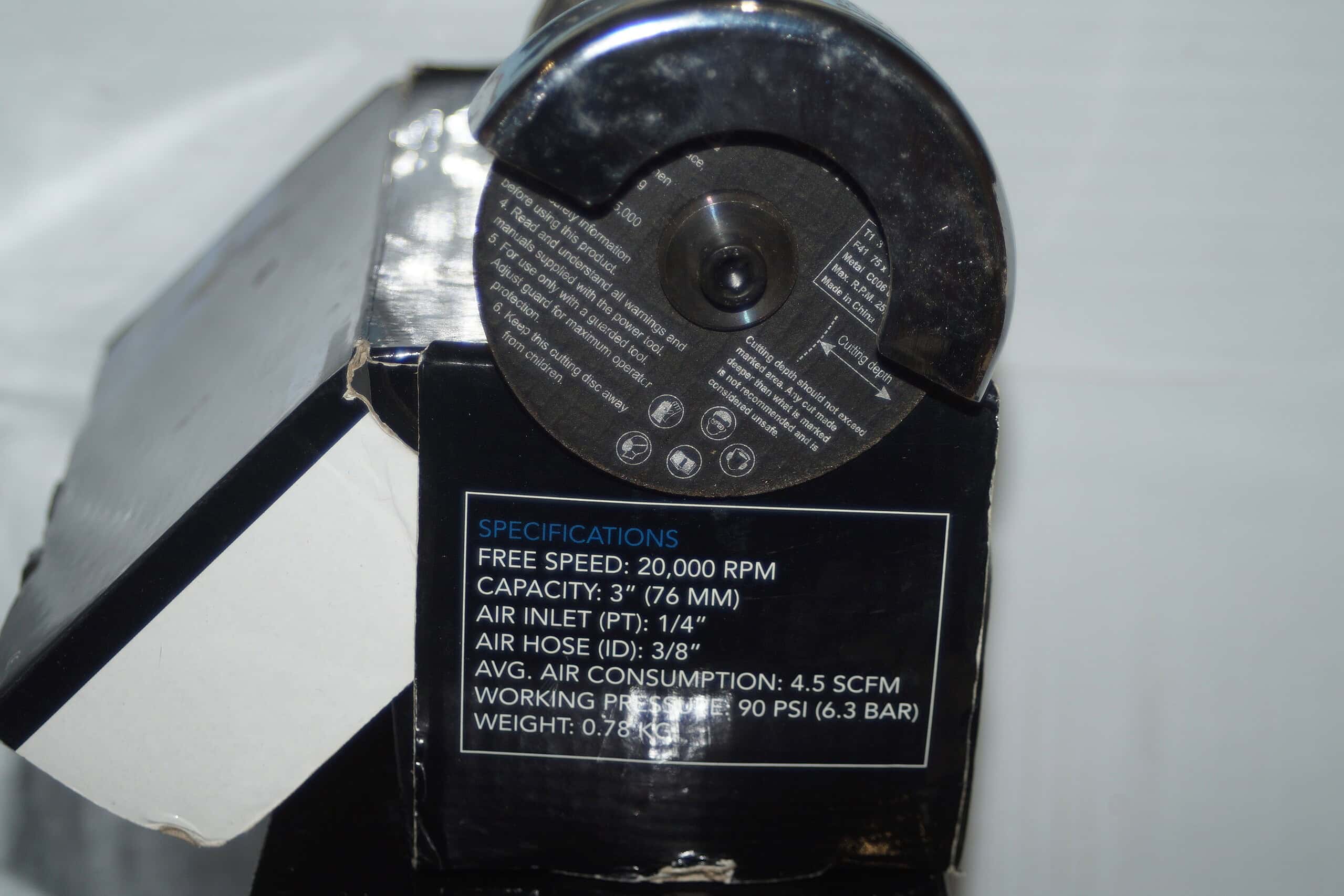 Sgs work shop, car repair tools, 3" cutter, sanding discs, 6" sander, air gauge.