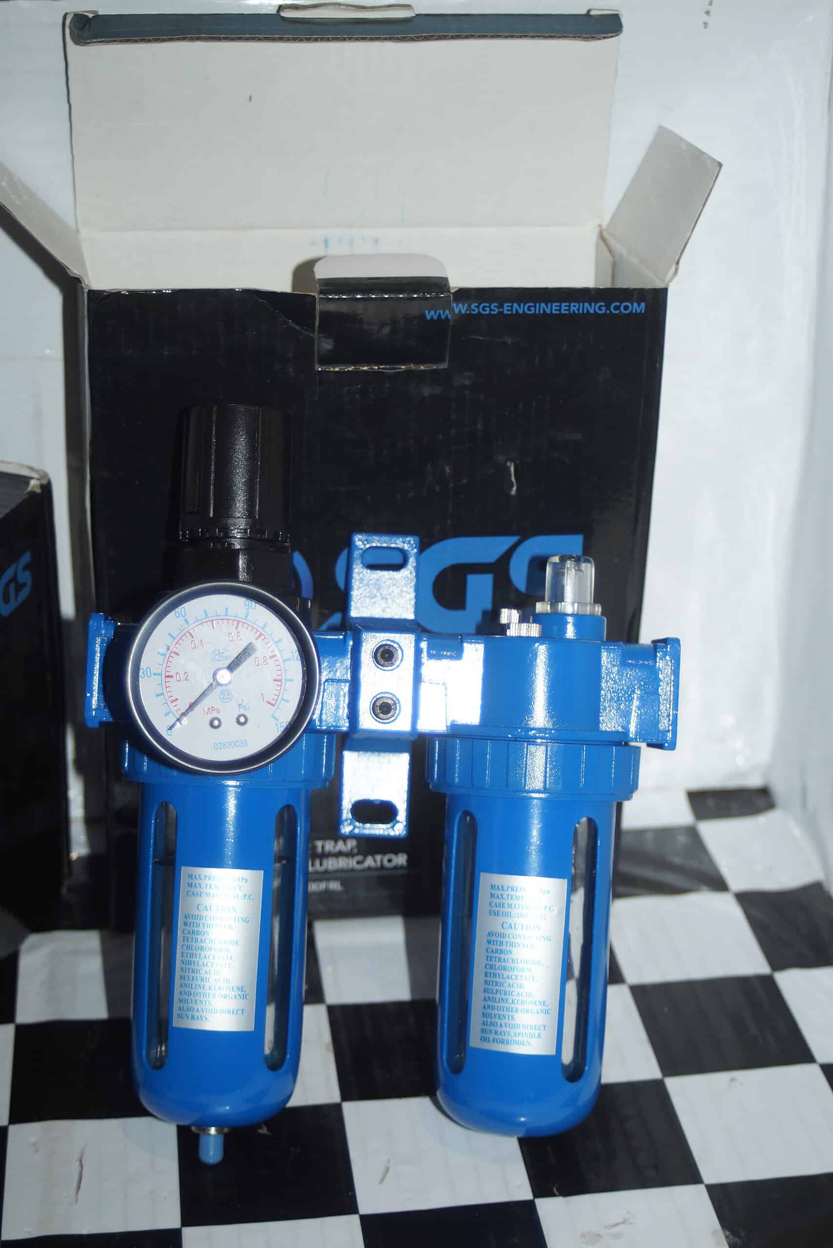 Sgs work shop, car repair tools, 3" cutter, sanding discs, 6" sander, air gauge.