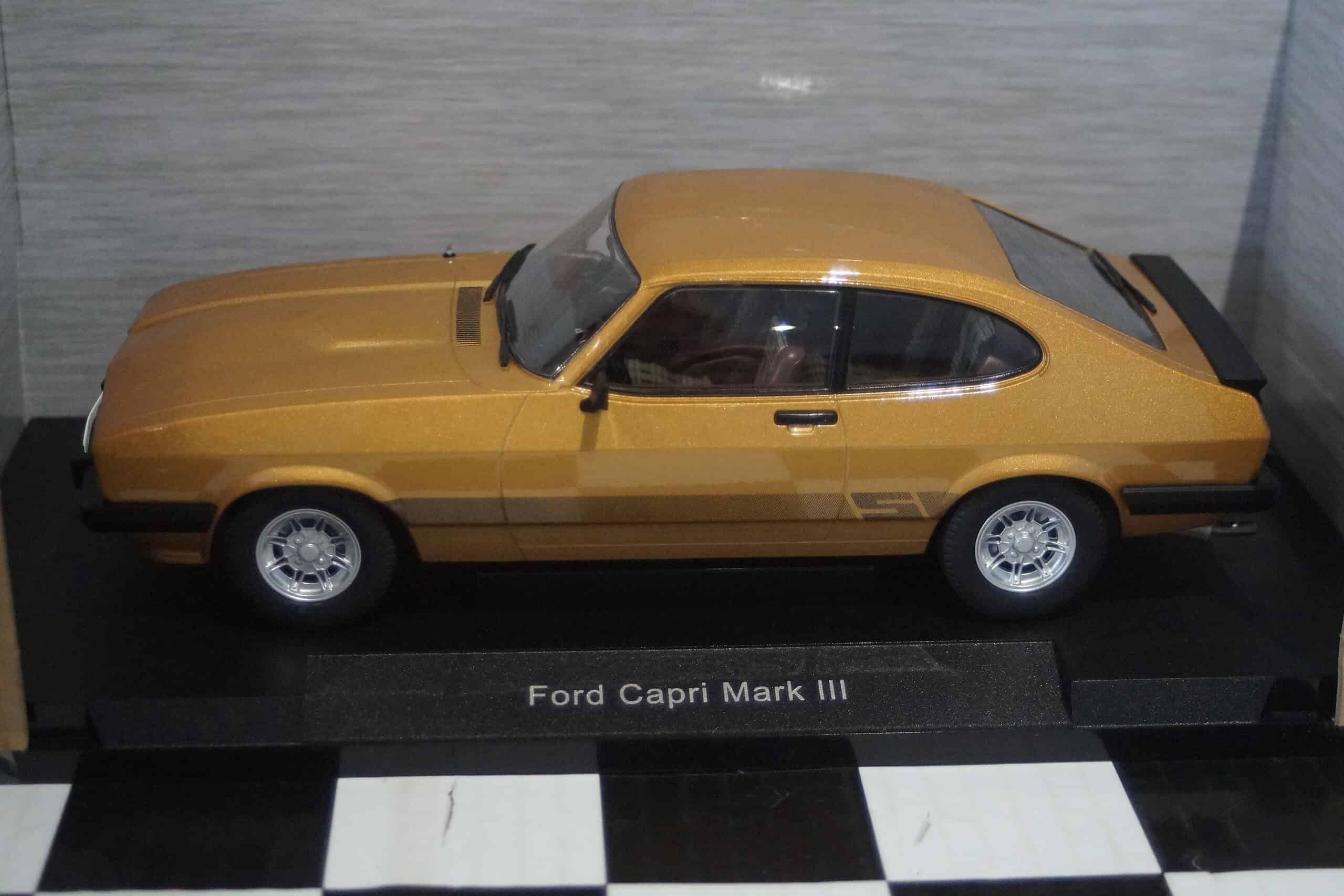 Model car group ford capri s mk3 lhd gold mcg18399 1:18